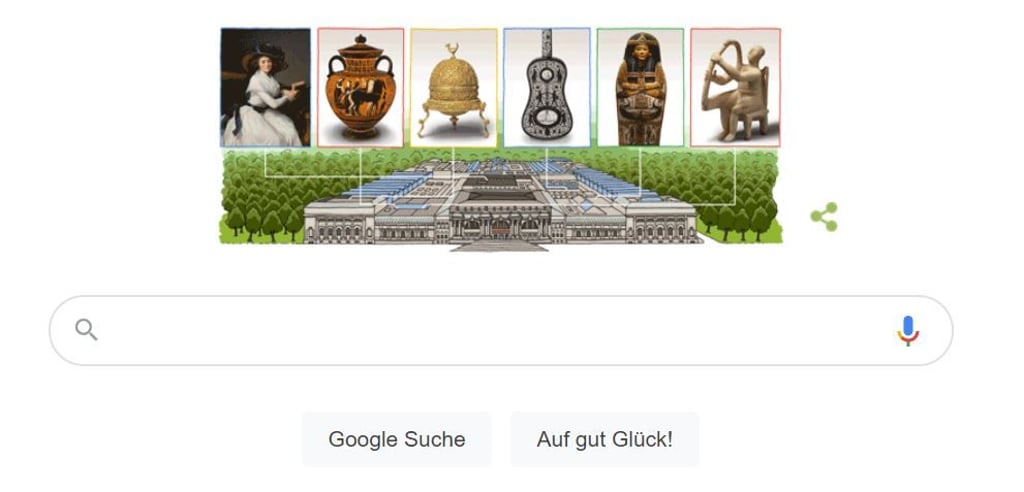 Die Suchmaschine begeistert mit einem Google Doodle zum 151. Jahrestag des Metropolitan Museum of Art.