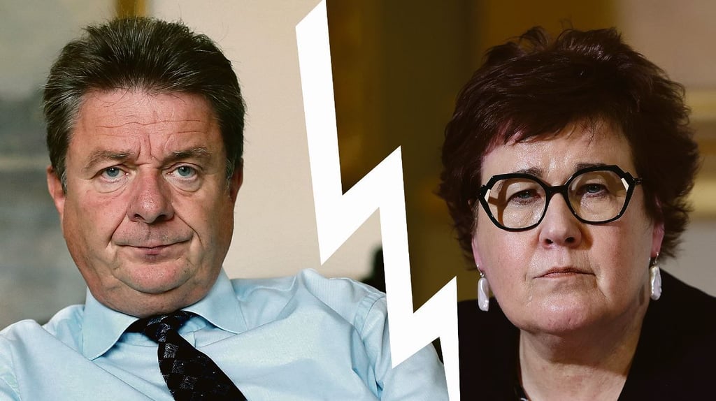 Oberbürgermeister Lutz Trümper und Gesundheitsministerin Petra Grimm-Benne (beide SPD) liegen beim Thema Terminvergabe für Corona-Impfungen überquer. Sollten auch Auswärtige Impftermine in Magdeburg bekommen? Trümper sagt Nein, die Ministerin Ja.Foto: dpa