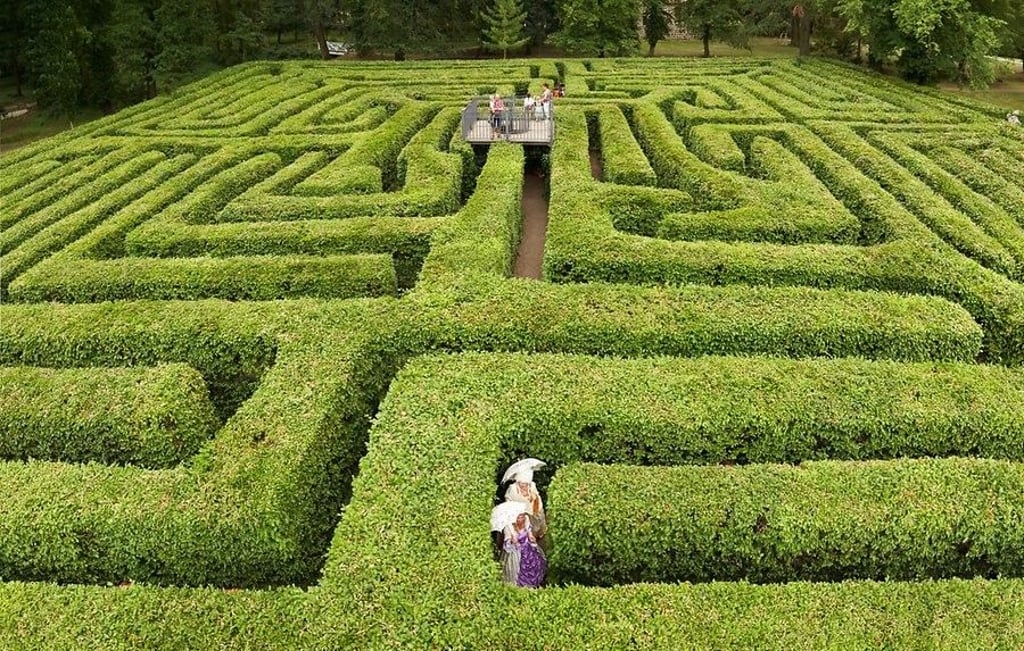 Irrgarten im Gutspark Altjeßnitz