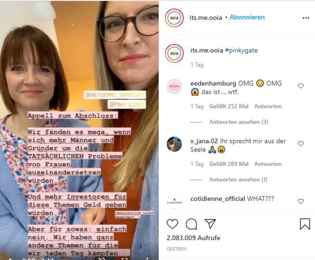Auch die Periodenunterwäsche-Gründerinnen, die vor zwei Jahren in der Sendung als Gast zu Besuch waren, melden sich kritisch zu Wort.
