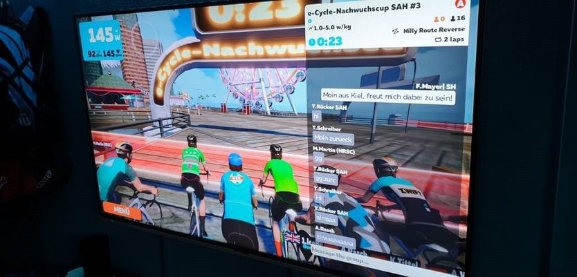 Die virtuellen Rennen waren sehr spannend.