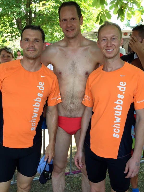 Das „schwubbs“-Team mit Christian Aumann (v.l.), Stephan Pfeifer und Jens Bauer kam auf Rang elf.