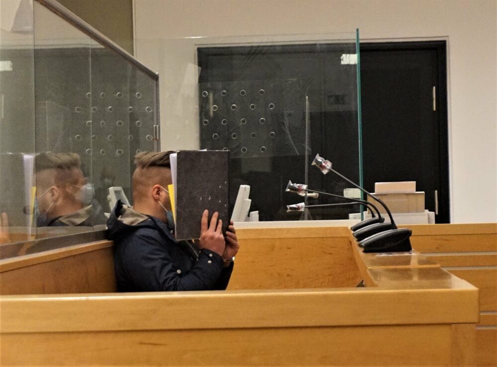 Der Angeklagte im Gerichtssaal