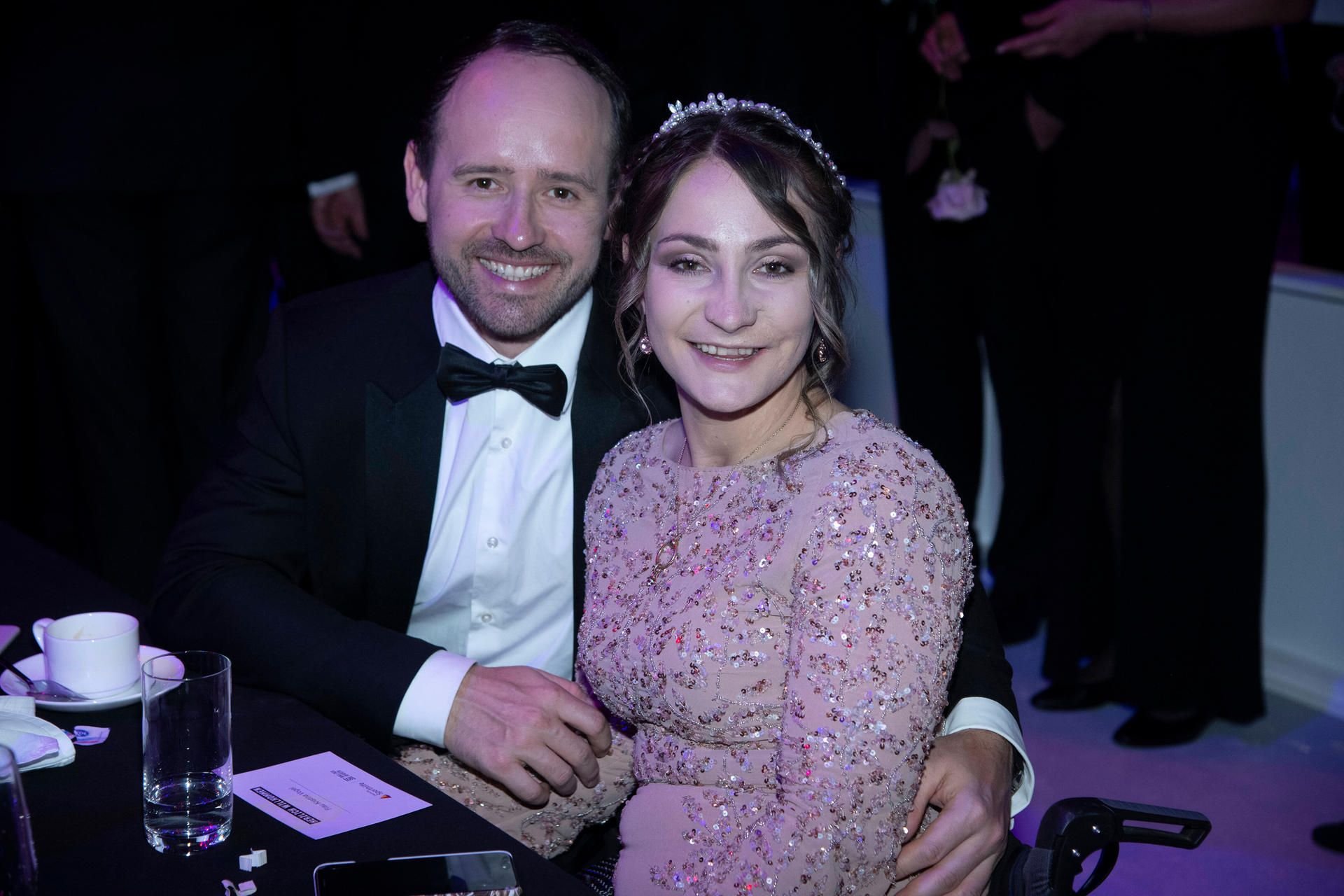 Kristina Vogel mit ihrem Partner Michael Seidenbecher, hier beim Ball des Sports 2020.
