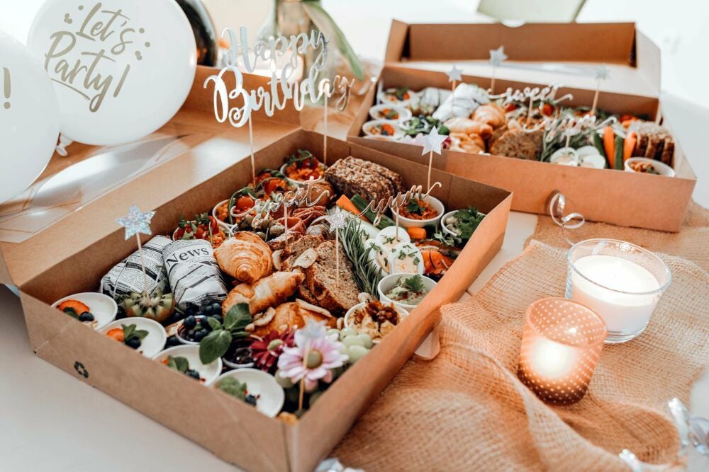 Ein Beispiel, was in die Grazing-Table-Boxen hineinkommt