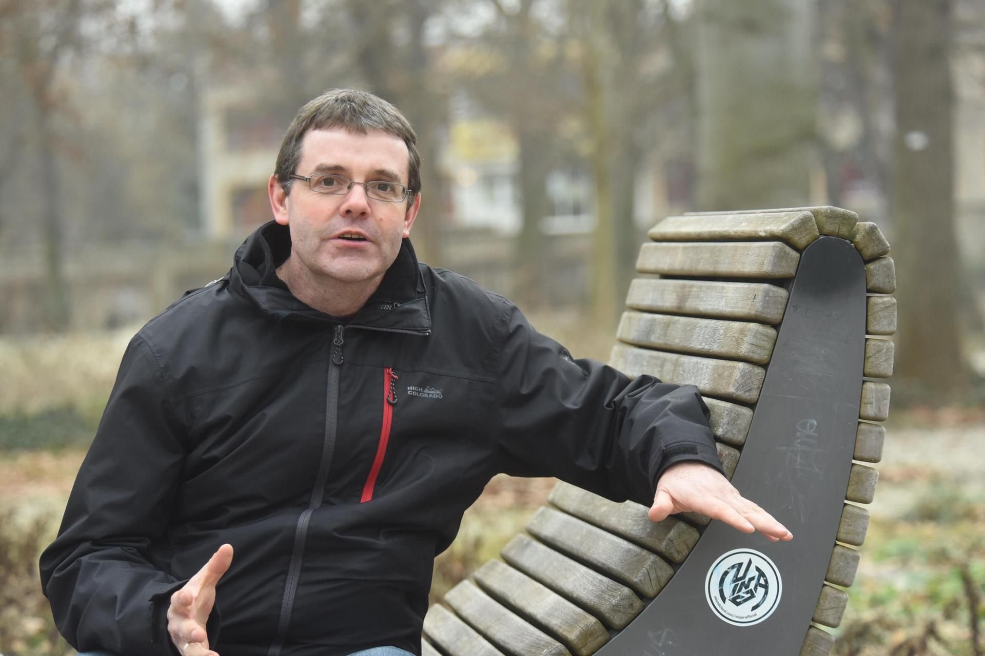 Lars Heidenreich im Ascherslebener Stadtpark.