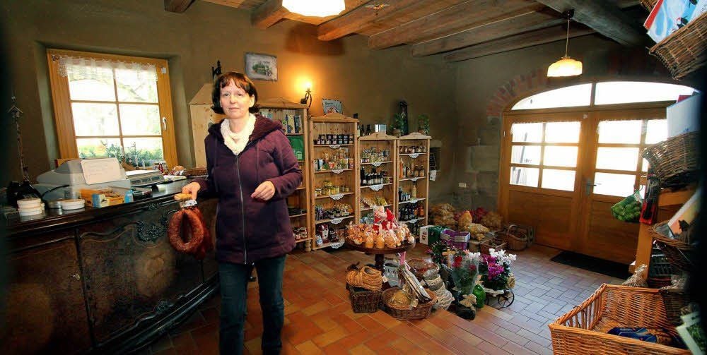 Kathrin Krug in ihrem Hofladen.