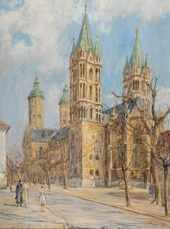 Das Gemälde „Naumburger Dom“ von Karl Walther aus dem Jahr 1939 wechselte während einer Auktion in Rudolstadt den Besitzer.