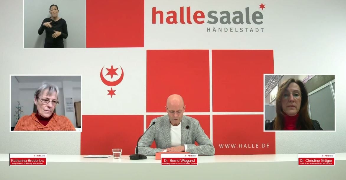 Pressekonferenz der Stadt Halle am 1.2.2021