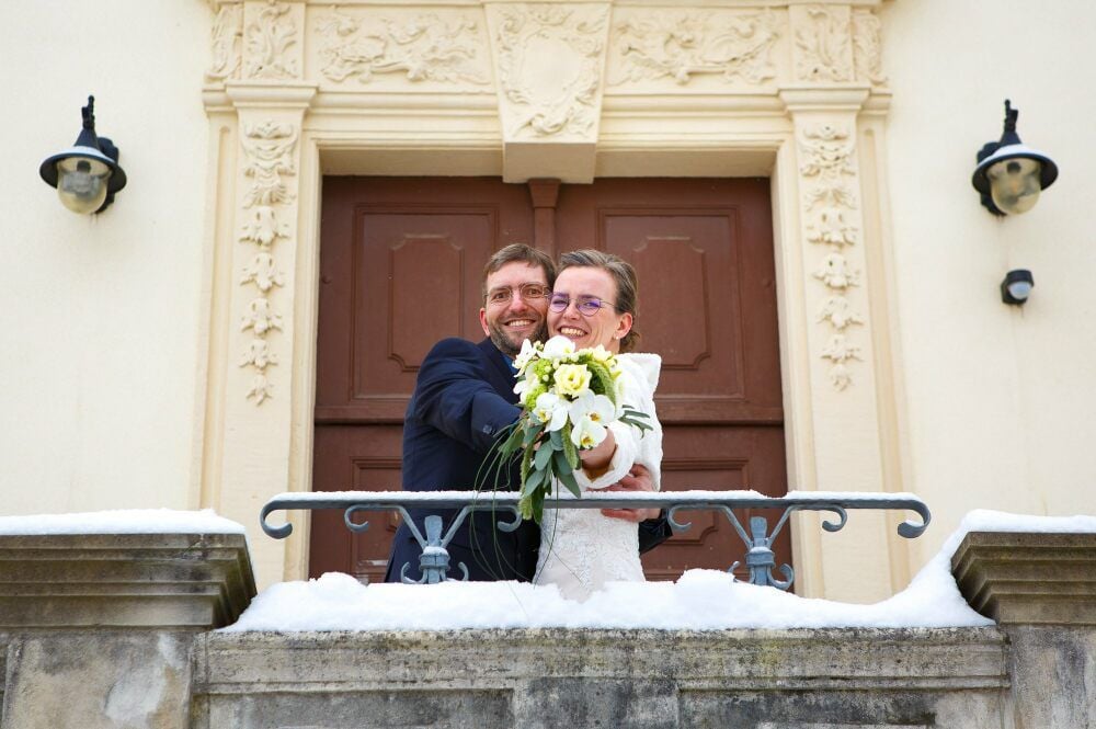 Doreen und Jörg Hempel haben sich im Rehmsdorf getraut.