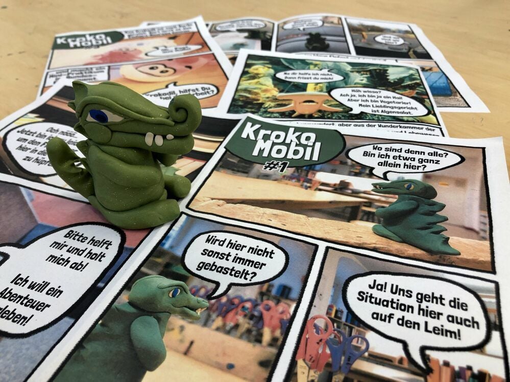 Die erste Ausgabe des Kroko-Comics ist schon fertig und kann im Internet angesehen werden.