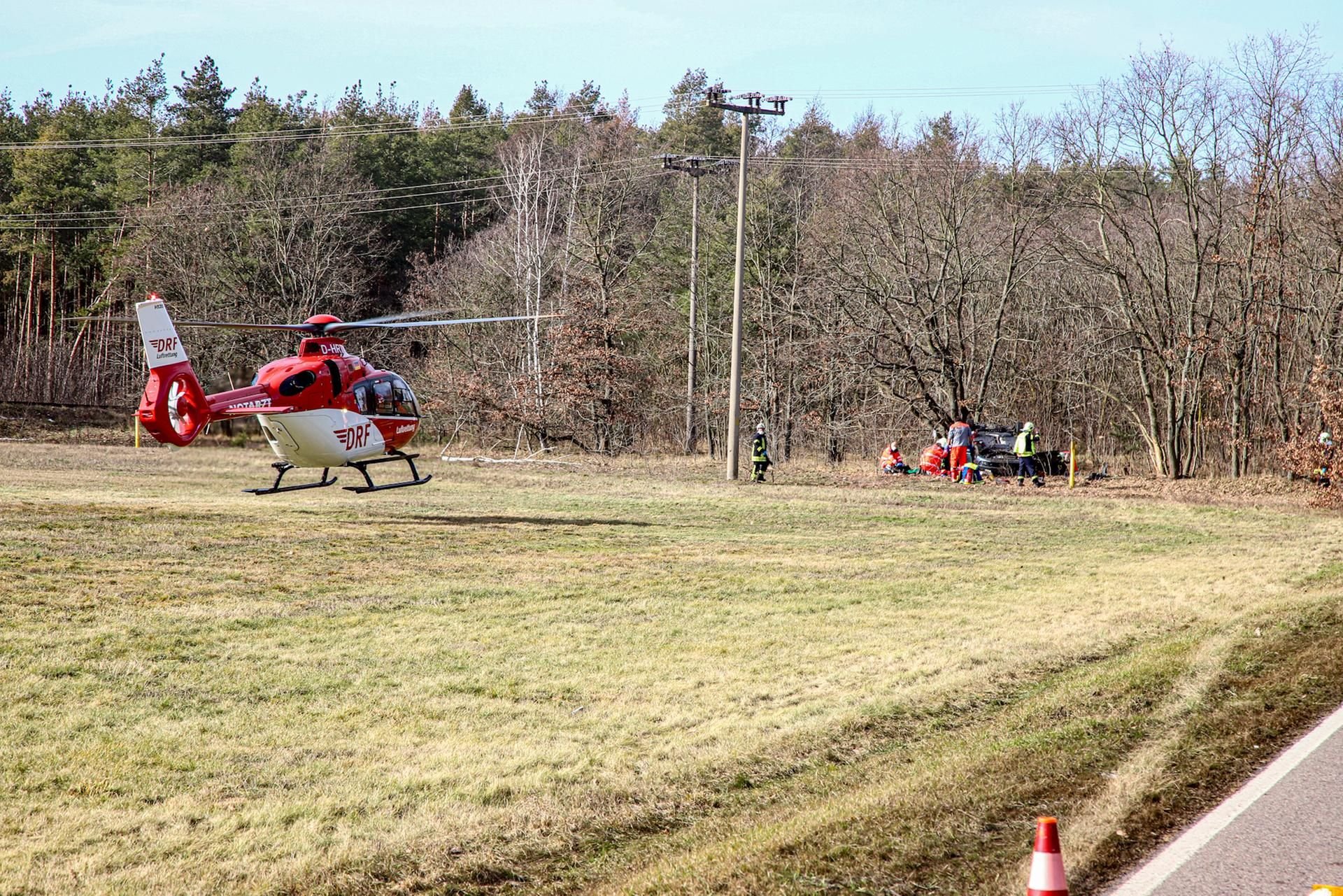 Ein Rettungshubschrauber kam zum Einsatz.