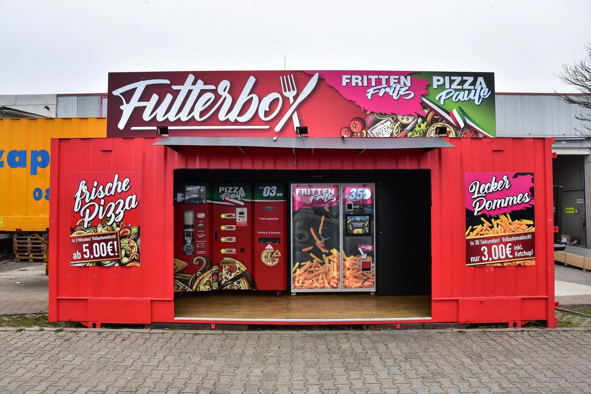 Der Container mit den Automaten