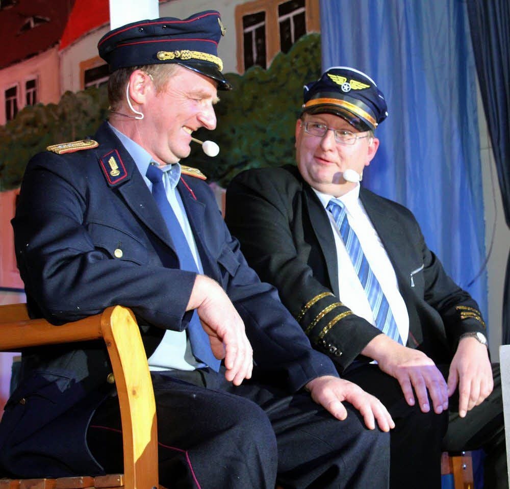 Lokführer Andreas Loebelt und Pilot Helko Seek streiken.