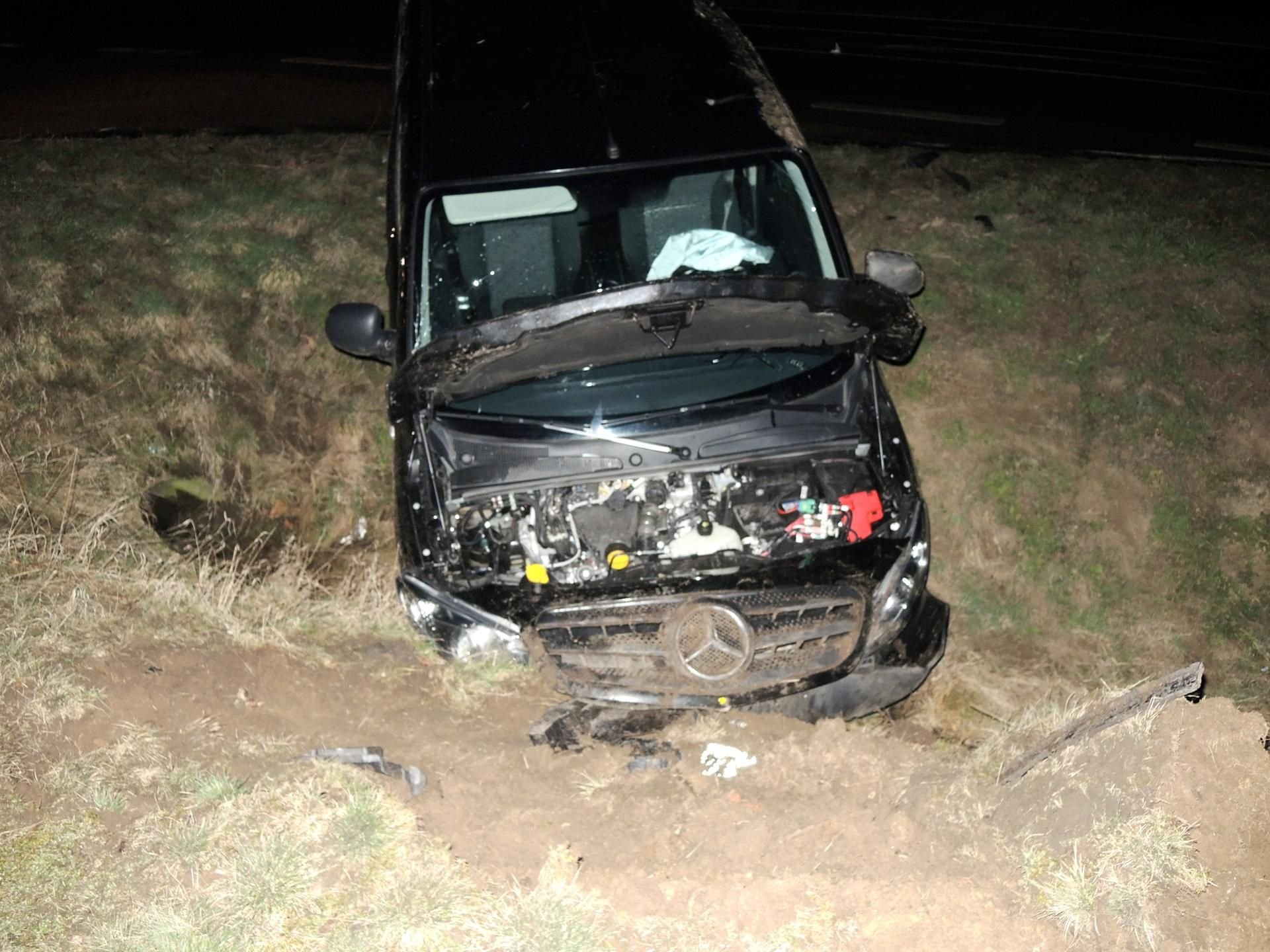 Der geschrottete Mercedes des 50-Jährigen.