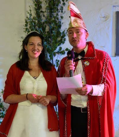 Das Prinzenpaar Andreas III. und Claudia II. begrüßt die Gäste.