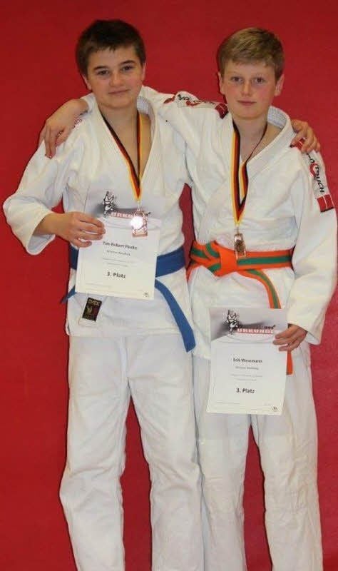 Timm-Robert Flucke (l.) und Erik Wesemann holten in Leipzig jeweils die Bronzemedaille.