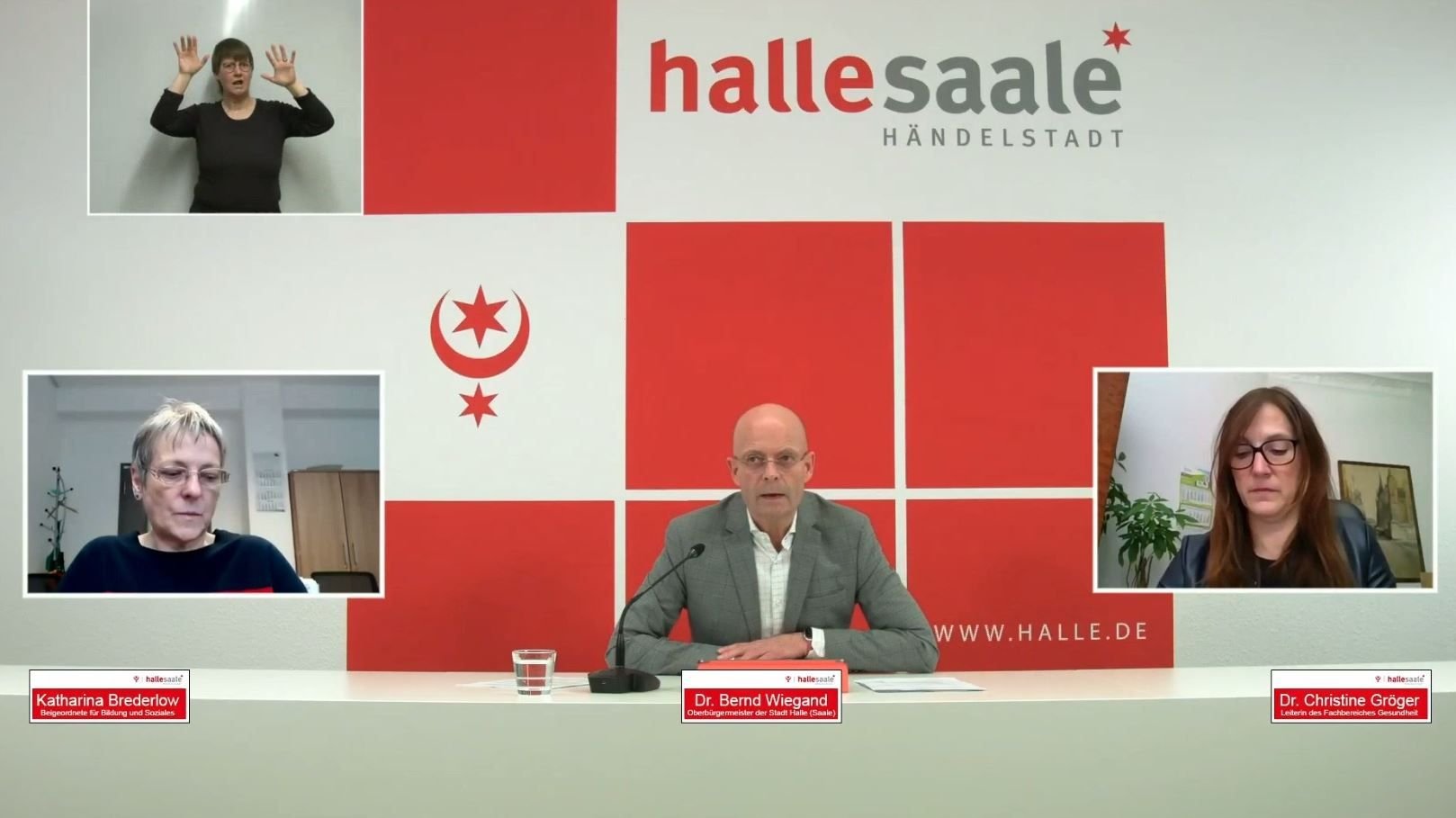 Pressekonferenz der Stadt am 5.2.2021