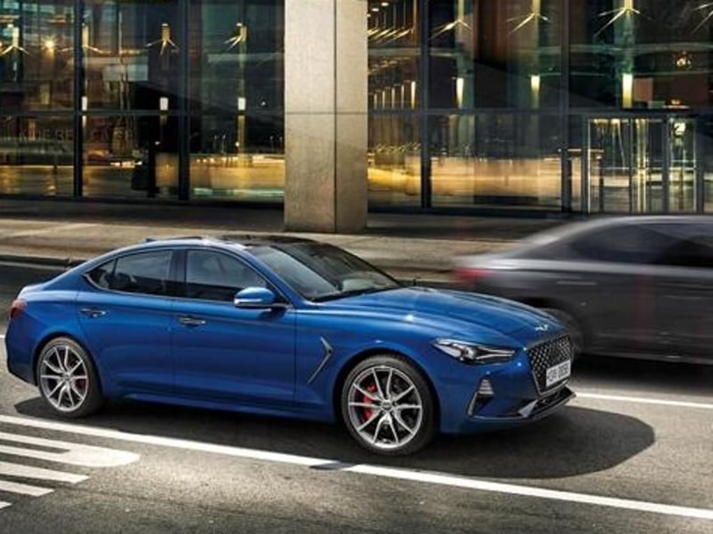 Der G70 tritt in Europa gegen Autos wie den A4, den 3er und die C-Klasse an. Foto: Hyundai