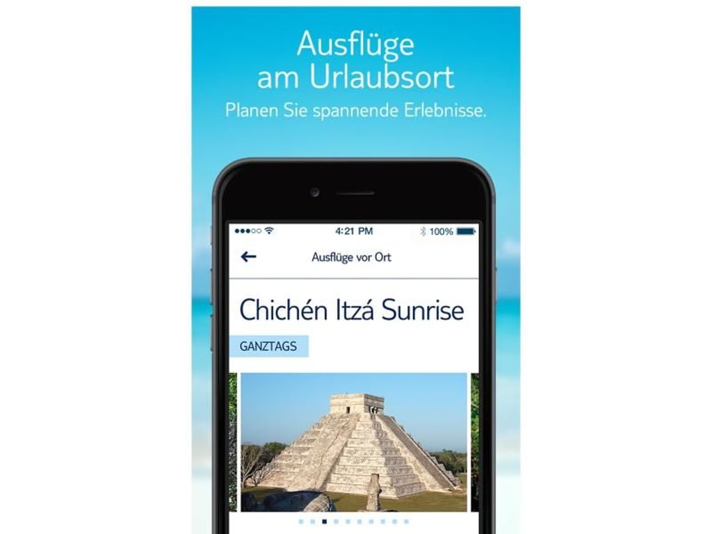 Apps werden verstärkt zu digitalen Begleitern im Urlaub. Die App «Meine TUI» liefert zum Beispiel Ausflugstipps für unterwegs. Foto: Tui