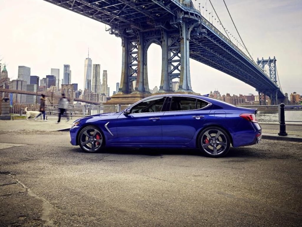 Der Genesis G70 ist mit einer neuen Heckantriebsplattform mit der Option auf Allrad ausgestattet. Foto: Hyundai