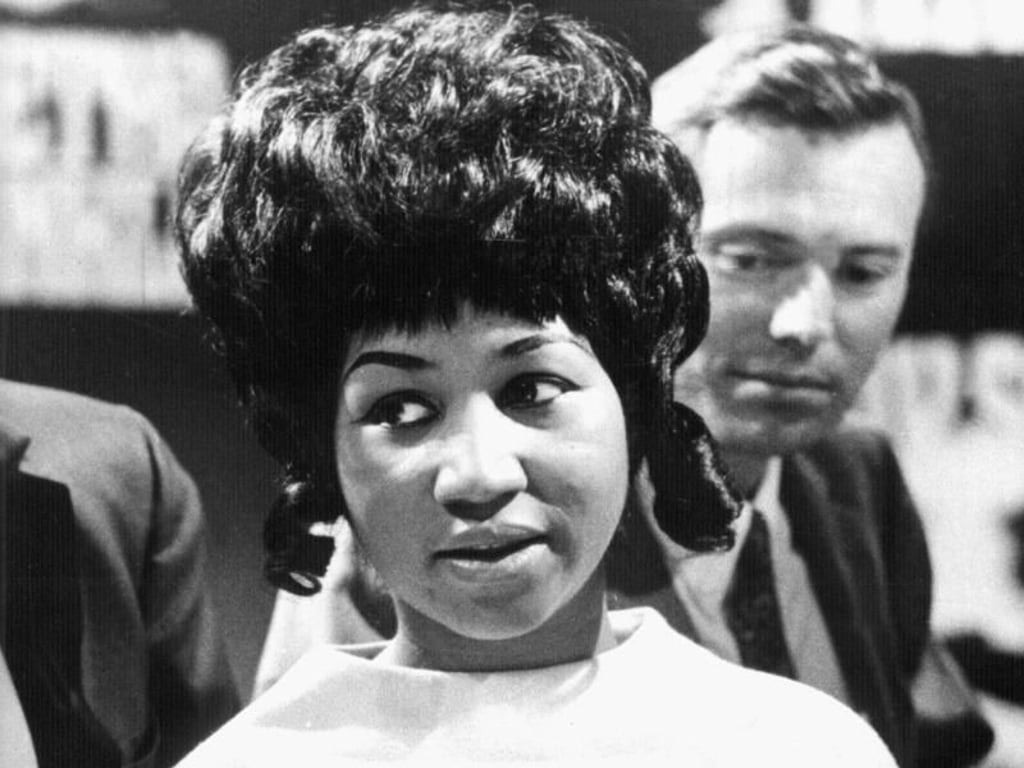Die Blues- und Soulsängerin Aretha Franklin 1968 in einer TV-Show in einem Kölner Studio. Foto: dpa
