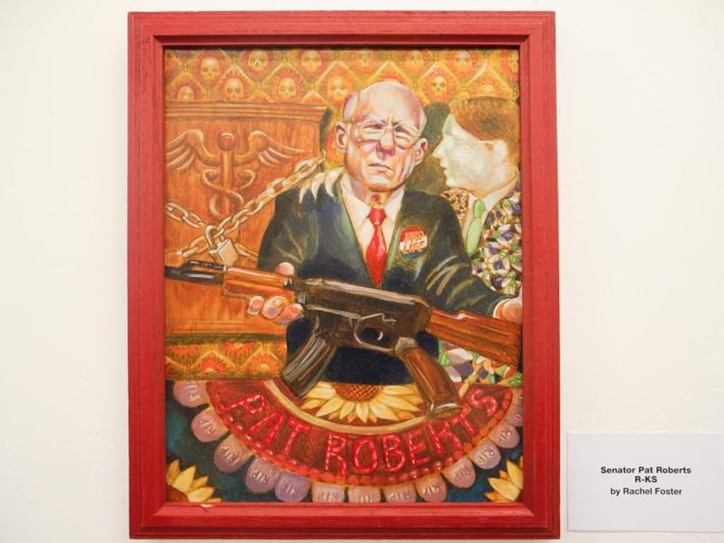 Ein Porträt des US-Senators Pat Roberts, gemalt von der Künstlerin Rachel Foster. Foto: Johannes Schmitt-Tegge