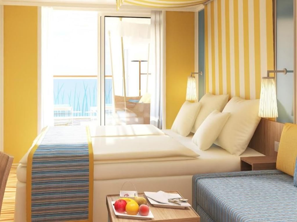 Spezielle Lanai-Kabinen warten auf Passagiere der «Aida Prima». Foto: Aida Cruises & Partnership Design