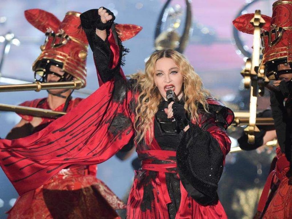 Madonna bei einem Auftritt in Berlin (2015). Foto: Rainer Jensen
