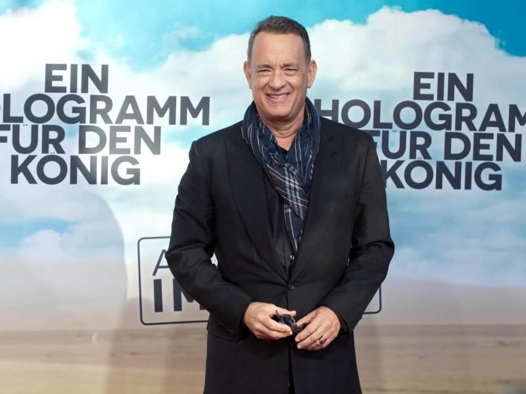 Tom Hanks bei der Europapremiere seines Films "Ein Hologramm für den König" in Berlin. Foto: Jörg Carstensen