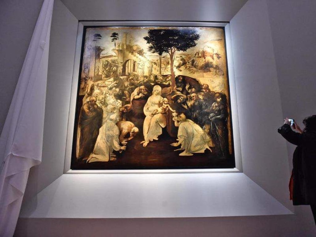 Leonardo da Vinci, Anbetung der Könige aus dem Morgenland, um 1481. Foto: Maurizio Degl' Innocenti