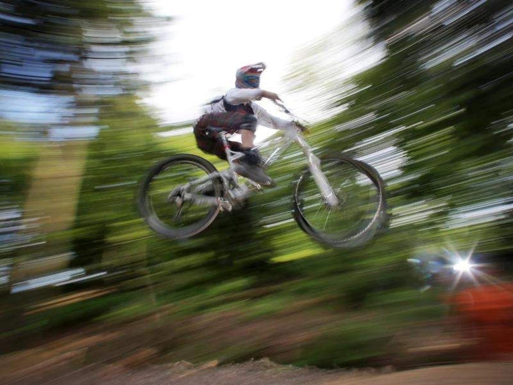 Ein Mountainbiker fährt im Wald: Die Auswahl der Strecken ist so groß, dass jeder die Herausforderung für sein individuelles Können findet. Foto: Fredrik von Erichsen/Illustration