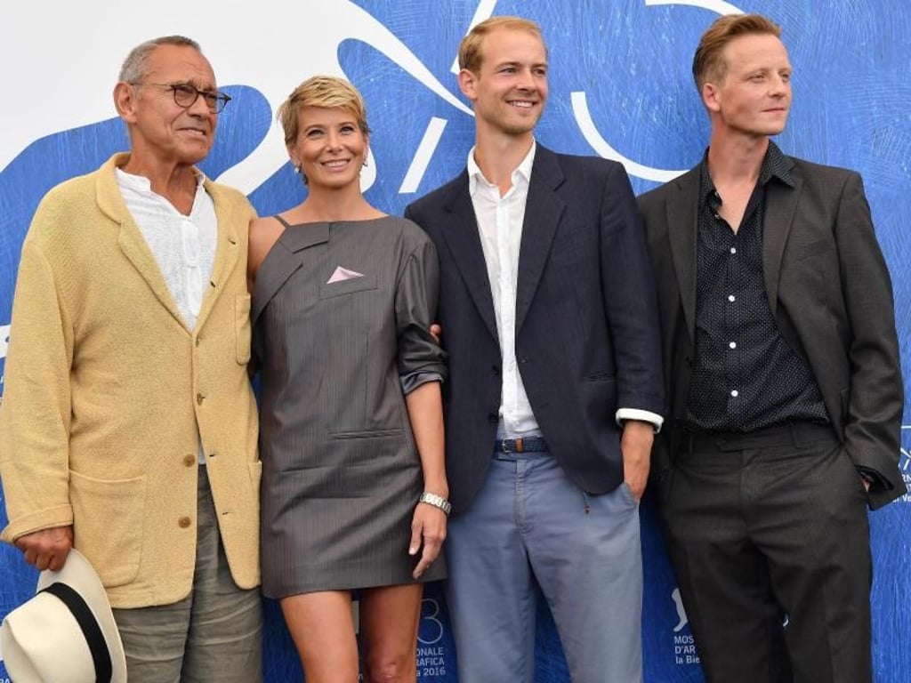 Andrej Kontschalowski («Paradise»), Julia Vysotskaya, Christian Clauss und Jakob Diehl in Venedig. Foto: Ettore Ferrari