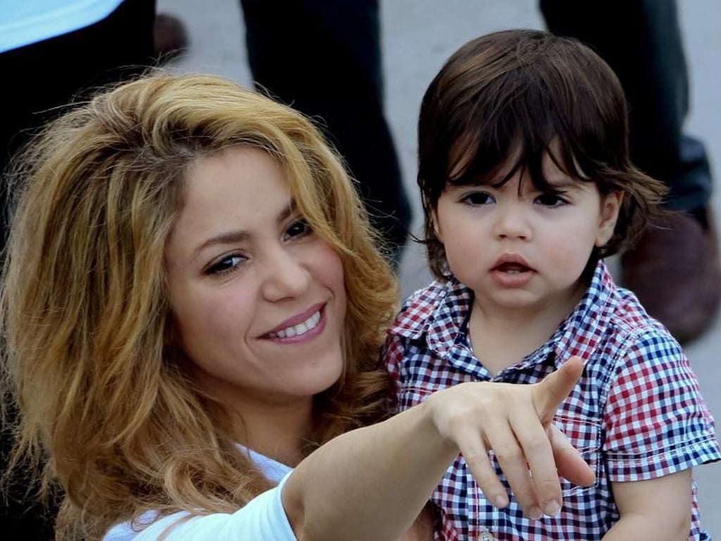Shakira 2014 in Cartagena (Kolumbien) mit ihrem Sohn Milan. Foto: Ricardo Maldonado Rozo
