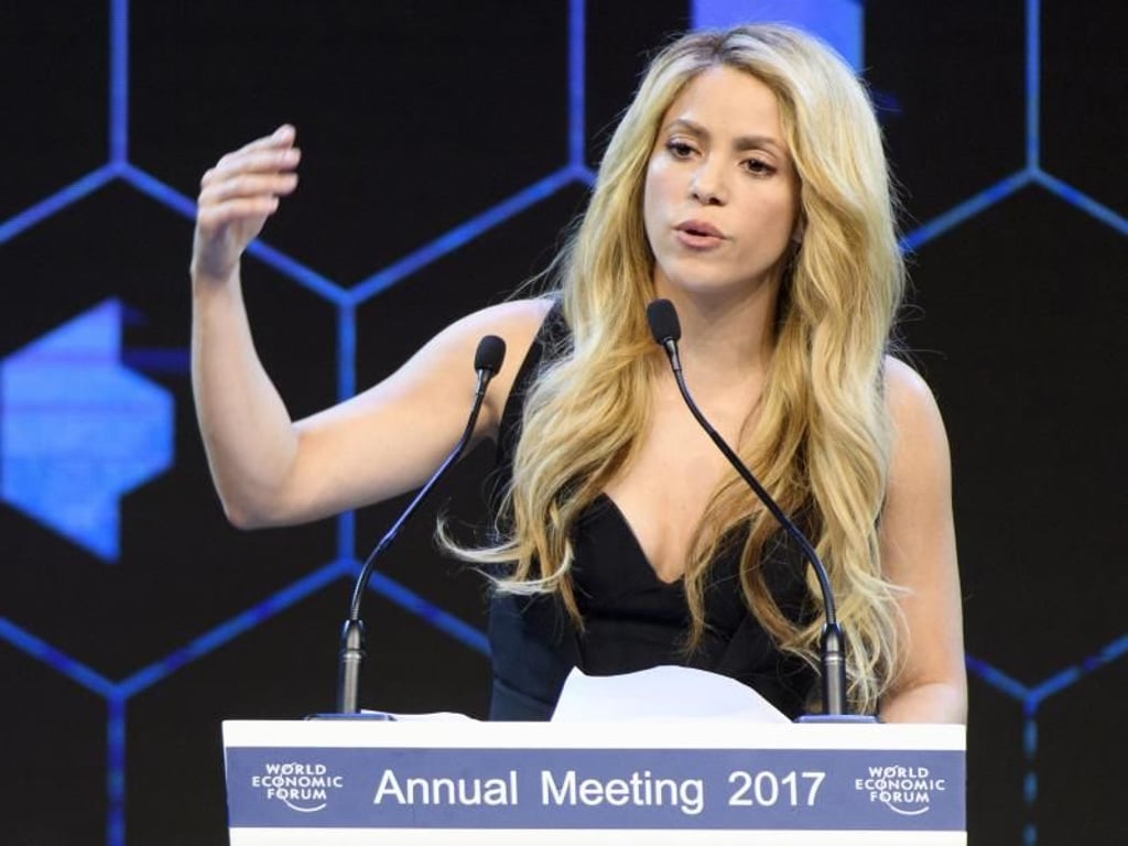 UNICEF-Botschafterin Shakira 2017 in Davos. Foto: Laurent Gillieron