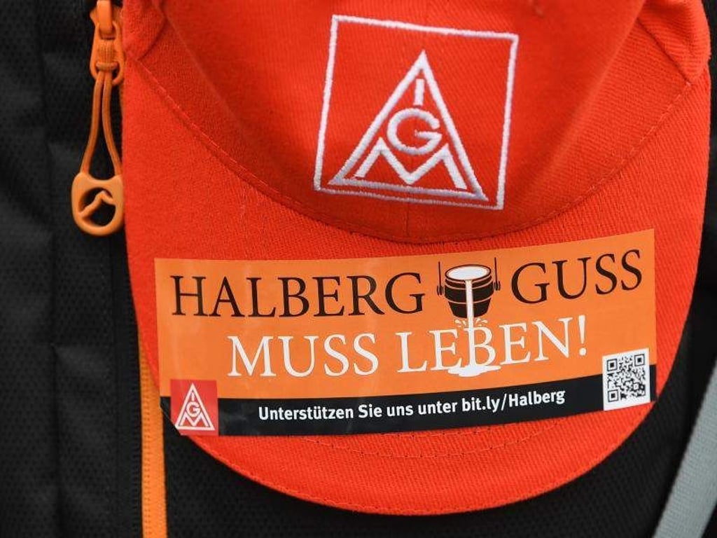 Streik bei der Neuen Halberg Guss. Foto: Hendrik Schmidt/Archiv