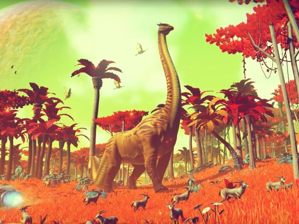 Auch die Planetenoberflächen lassen sich erforschen. Jeder Planet soll einzigartige Charakteristika haben. Screenshot: Hello Games Foto: Hello Games