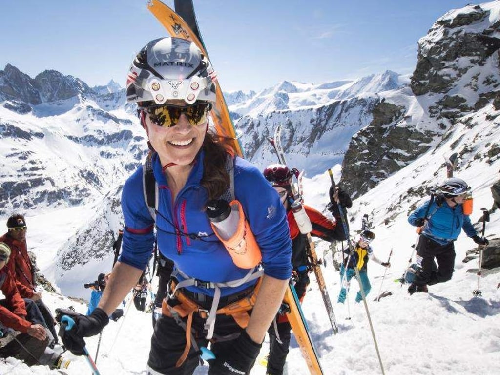 Pippa Middleton in den Schweizer Alpen. Foto: Jean-Christophe Bott