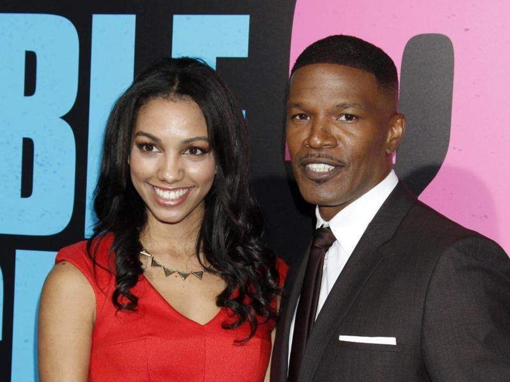 Jamie Foxx und seine Tochter Corinne Bishop bei einer Filmpremiere. Foto: Jimmy Morris