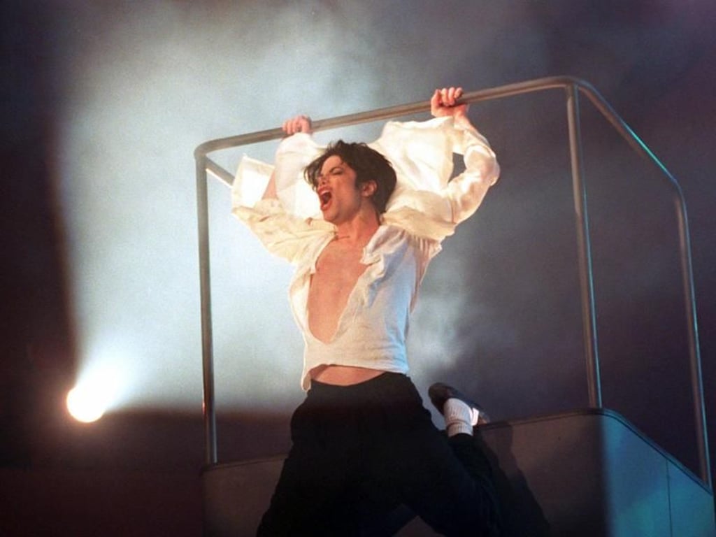Michael Jackson 1995 bei «Wetten, dass ..?». Foto: Achim Scheidemann