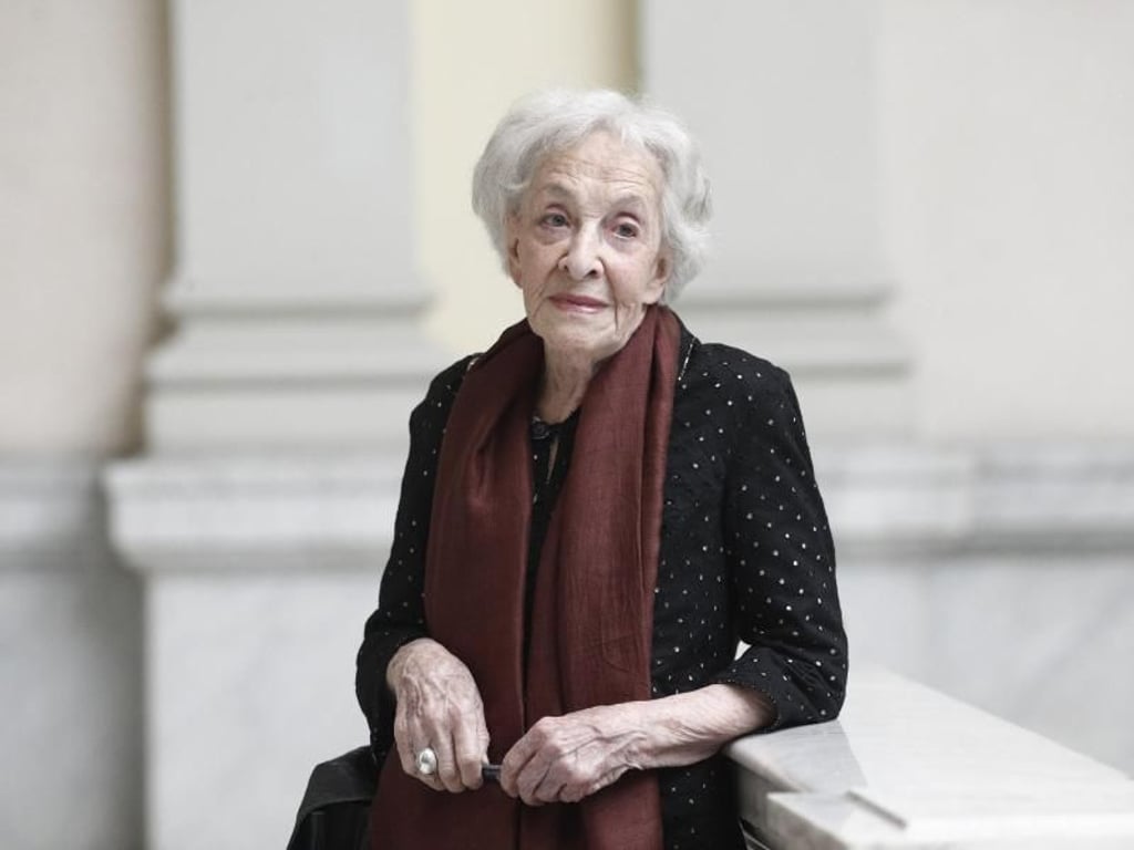 Ida Vitale, Dichterin aus Uruguay und Gewinnerin des Cervantes-Preis, in der spanischen Nationalbibliothek in Madrid. Foto: Eduardo Parra