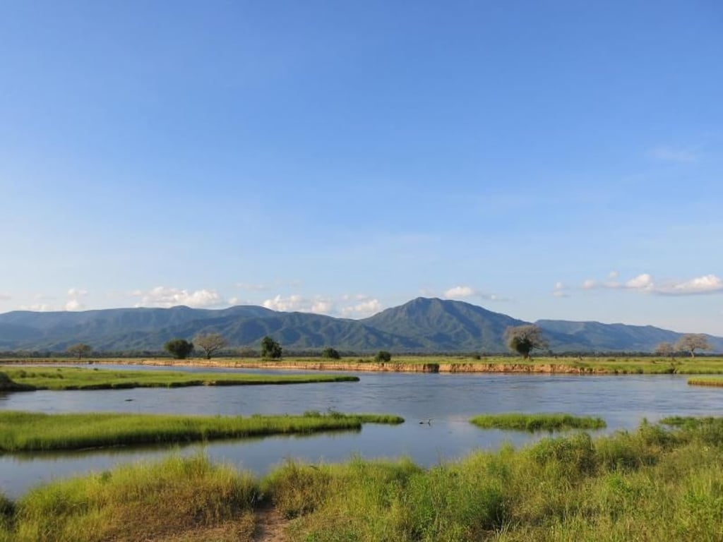 Fruchtbares Fleckchen: Der Mana-Pools-Nationalpark liegt am Sambesi-Fluss. Mana heißt übersetzt «vier» - der Sambesi besitzt hier vier Nebenarme. Foto: Markus Steiner