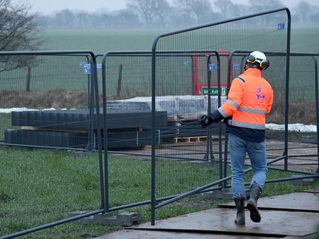 Der Bau des Zauns begann bei Padborg (Pattburg), knapp 15 Kilometer westlich von Flensburg. Foto: Carsten Rehder