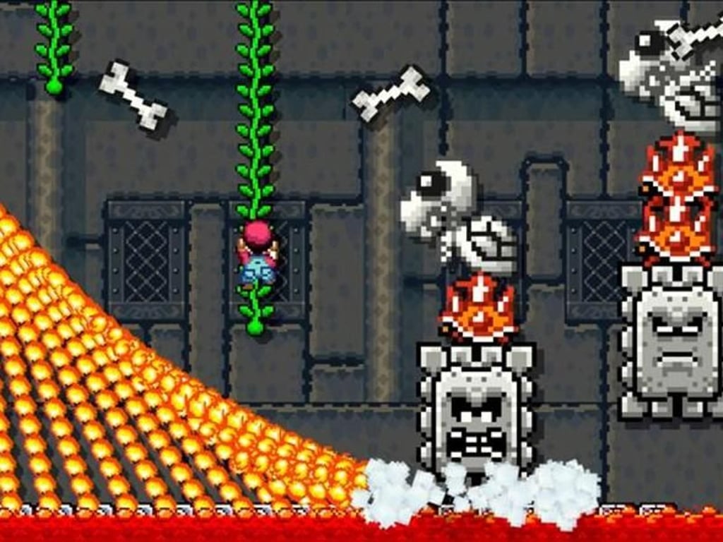 Freunde des Retro-Looks bauen Mario-Level in der Anmutung der 90er Jahre. Screenshot: Nintendo Foto: Nintendo