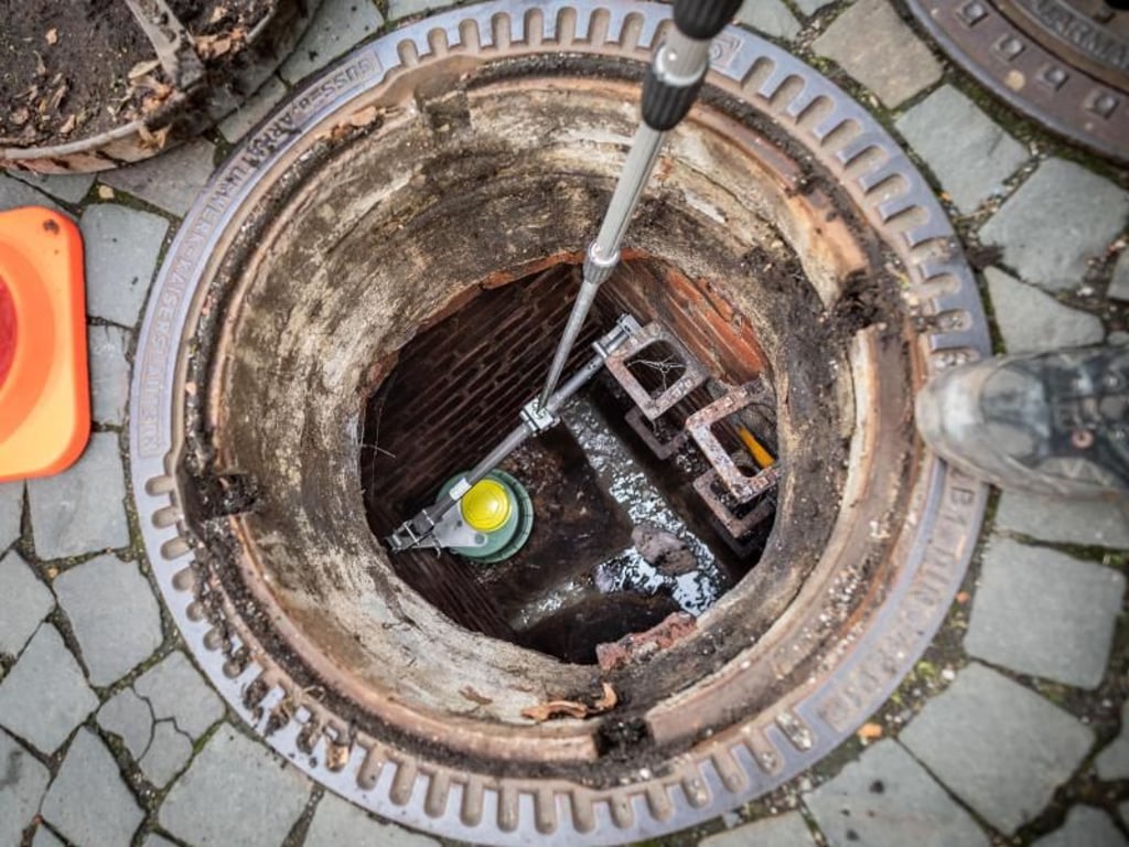 Ratten im Kanal - Schädlinge können an allen möglichen Orten auftauchen. In der Ausbildung zum Schädlingsbekämpfer wird man zum Fachmann für die richtige Bekämpfung. Hier kommt etwa eine Rattenbox zum Einsatz, die im Abwasserkanal befestigt wird. Foto: Frank Rumpenhorst