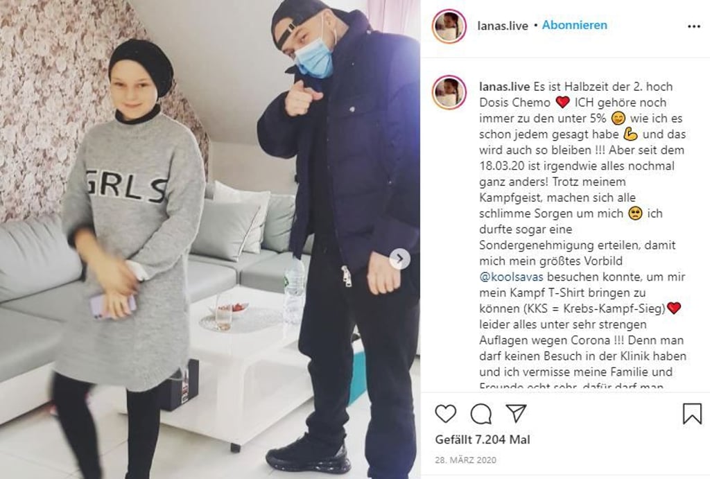 Lana war großer Fan von Kool Savas, der ihr im März 2020 sogar einen Besuch abgestattet hatte.