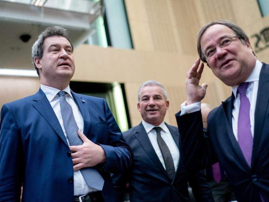 Markus Söder (links) und Armin Laschet (rechts) hoffen auf harmonischere GroKo-Zeiten. Foto: Kay Nietfeld