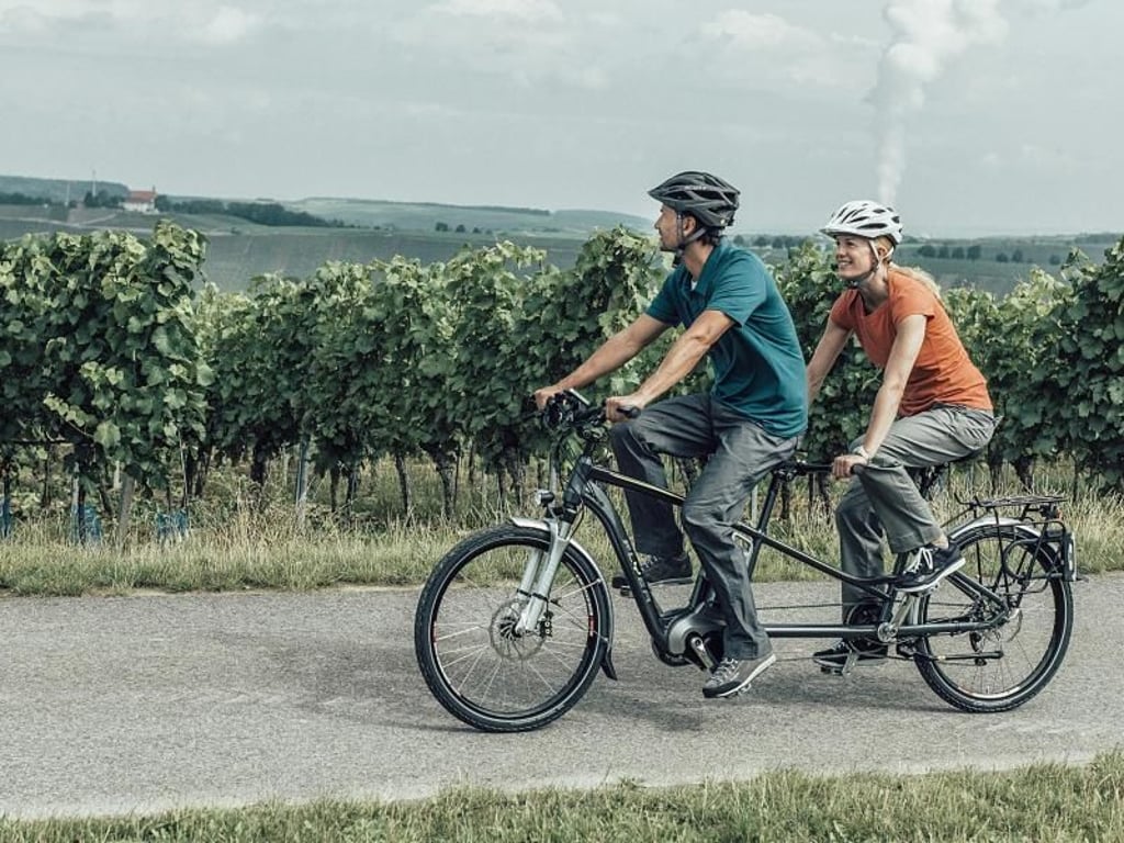 Im Doppelpack: Menschen mit Sehbehinderung oder mit Gleichgewichtsstörungen könnten auch auf ein Tandem steigen, um zu radeln. Foto: www.flyer.ch/pd-f