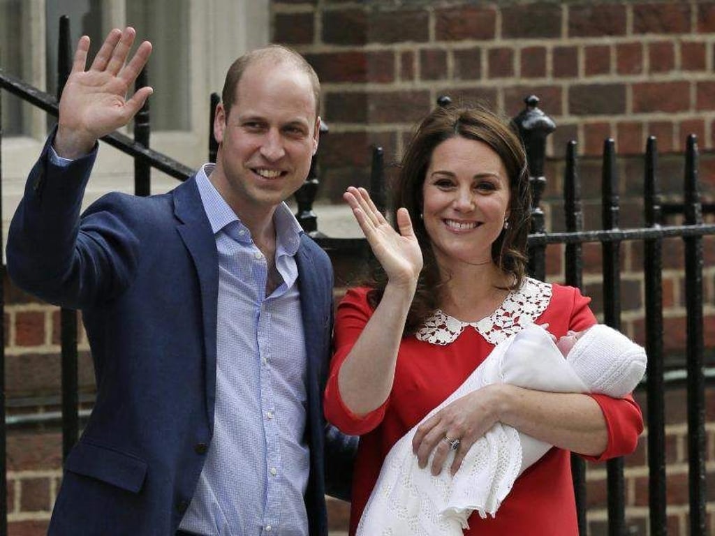 Der Junge von Prinz William und Herzogin Kate hat einen Namen: Er heißt Louis Arthur Charles. Foto: Tim Ireland/AP