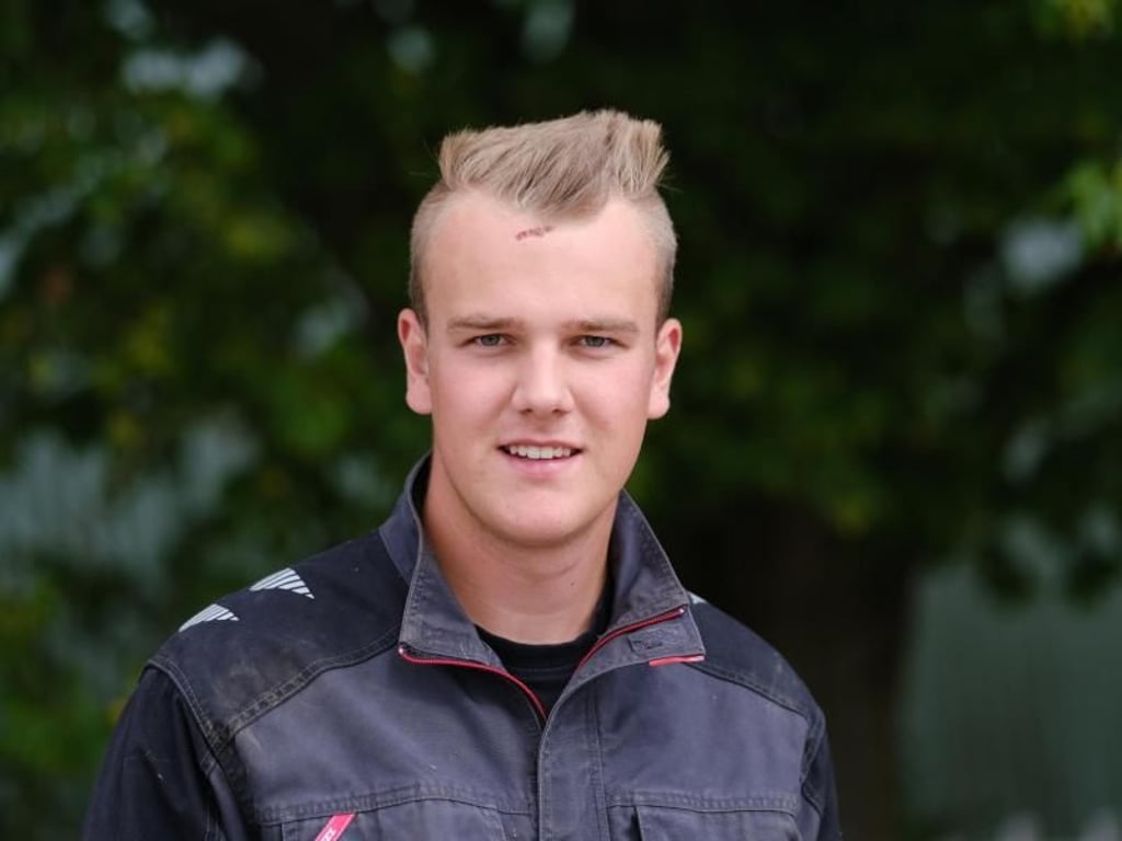 Angehender Brunnenbauer: Philipp Mülder macht seine Ausbildung bei der Firma Vormann in Nottuln bei Münster. Foto: Markus Hibbeler/dpa-tmn